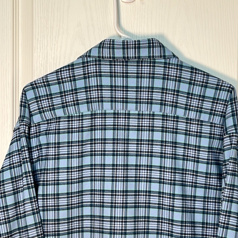 Peter Millar Men’s Crown Sport Plaid Button Down Short Flannel Blue Size XL - Picture 11 of 11